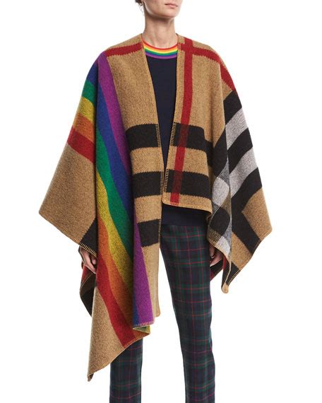 burberry mega rainbow check cape|Burberry Mega Rainbow Check Cape .